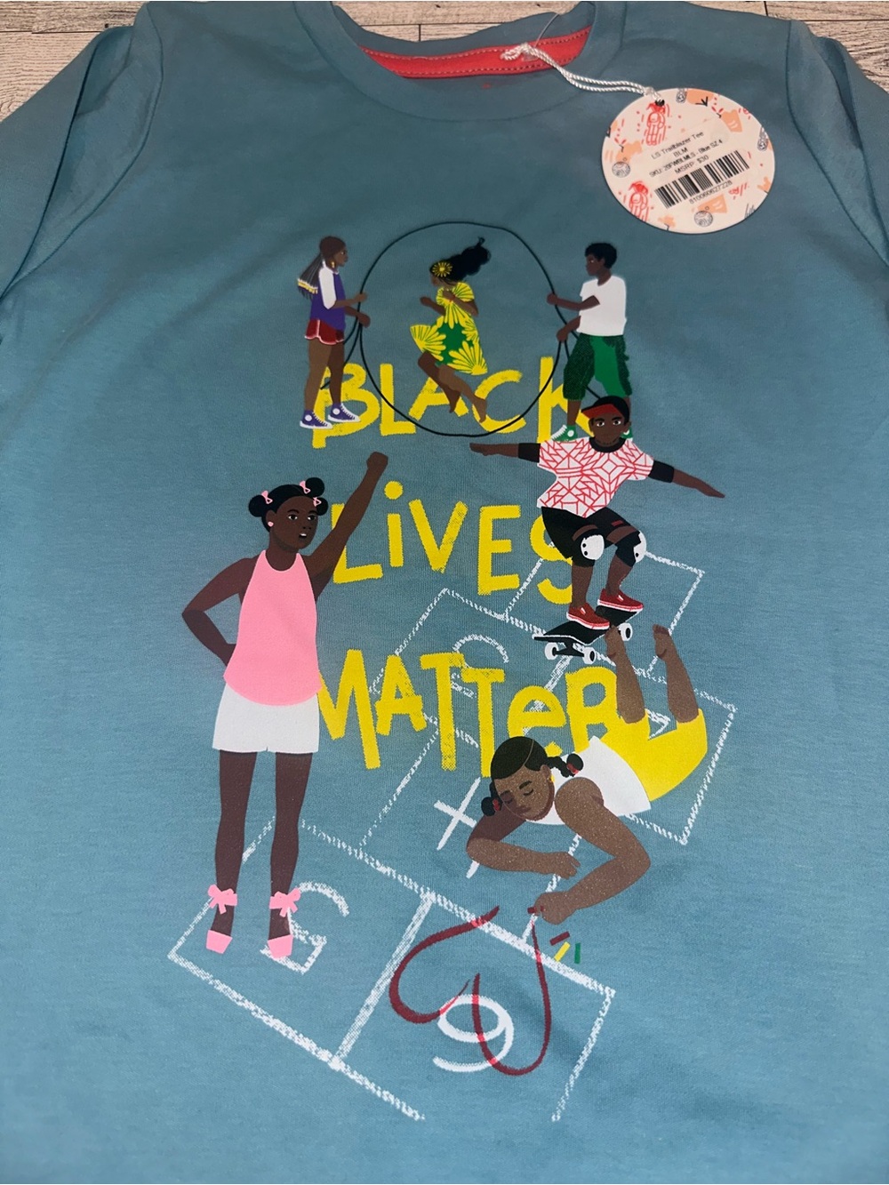 New w tags! Girls' activist Black Lives Matter Long Sleeve Tee - 4T